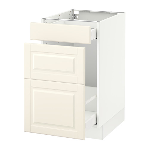 SEKTION Base cabinet for recycling - white, Bodbyn off-white, 18x24x30