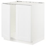 SEKTION Base cabinet for sink + 2 doors, white/Axstad matt white, 30x24x30 "