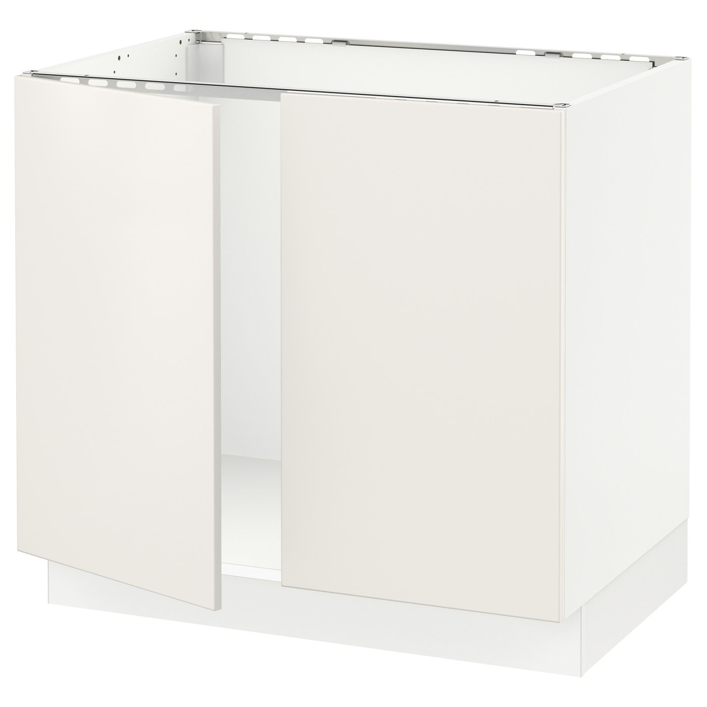 SEKTION base for sink + 2 doors, white/Veddinge white, 91x61x76 cm (36x24x30") IKEA CA