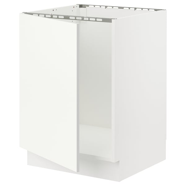 SEKTION Base cabinet for sink, white/Vallstena white, 24x24x30 "