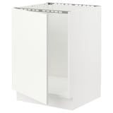 SEKTION Base cabinet for sink, white/Vallstena white, 24x24x30 "