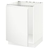 SEKTION Base cabinet for sink, white/Voxtorp matt white, 24x24x30 "