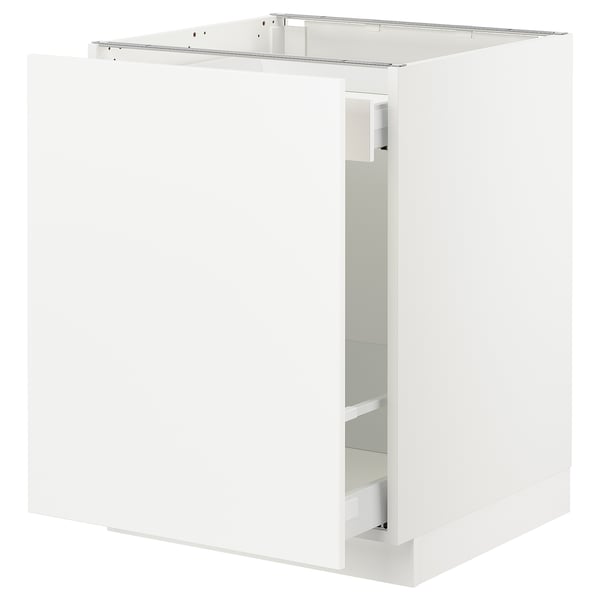 SEKTION Base cabinet for sorting + 1 door, white Maximera/Axstad matt white, 24x24x30 "