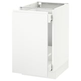 SEKTION Base cabinet for sorting + 1 door, white Maximera/Voxtorp matt white, 18x24x30 "