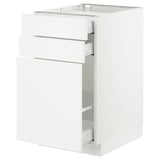 SEKTION Base cabinet/p-out storage/2 drawer, white Maximera/Axstad matt white, 18x24x30 "