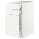 SEKTION Base cabinet/p-out storage/2 drawer, white Maximera/Axstad matt white, 15x24x30 "