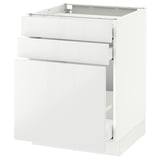 SEKTION Base cabinet/p-out storage/2 drawer, white Maximera/Ringhult white, 24x24x30 "