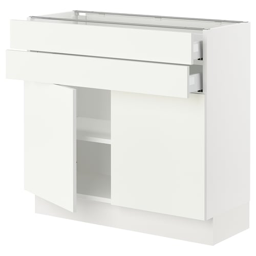 Ikea SEKTION white kitchen cabinet unit with adjustable shelves and soft-close hinges.