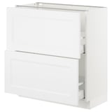 SEKTION Base cabinet with 2 drawers, white Maximera/Axstad matt white, 30x15x30 "