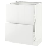 SEKTION Base cabinet with 2 drawers, white Maximera/Ringhult white, 24x15x30 "