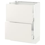 SEKTION Base cabinet with 2 drawers, white Maximera/Veddinge white, 24x15x30 "