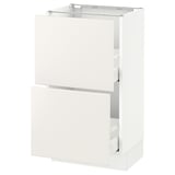 SEKTION Base cabinet with 2 drawers, white Maximera/Veddinge white, 18x15x30 "
