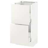 SEKTION Base cabinet with 2 drawers, white Maximera/Veddinge white, 15x15x30 "