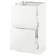 SEKTION white kitchen cabinet, glossy, rectangular, 2 doors, 2 drawers.