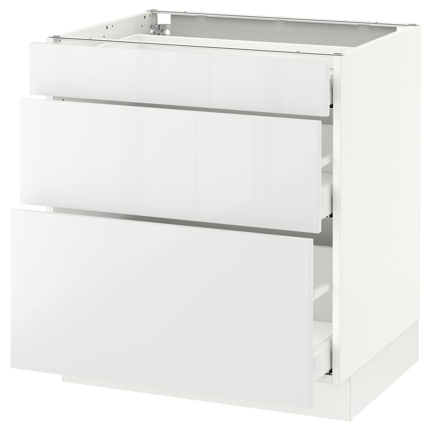SEKTION, Base cabinet with 3 drawers, white Maximera/Ringhult white