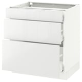 SEKTION Base cabinet with 3 drawers, white Maximera/Ringhult white, 30x24x30 "