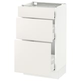 SEKTION Base cabinet with 3 drawers, white Maximera/Veddinge white, 18x15x30 "