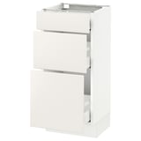 SEKTION Base cabinet with 3 drawers, white Maximera/Veddinge white, 15x15x30 "