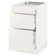 SEKTION Base cabinet with 3 drawers, white Maximera/Veddinge white, 18x24x30 "