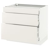 SEKTION Base cabinet with 3 drawers, white Maximera/Veddinge white, 36x24x30 "