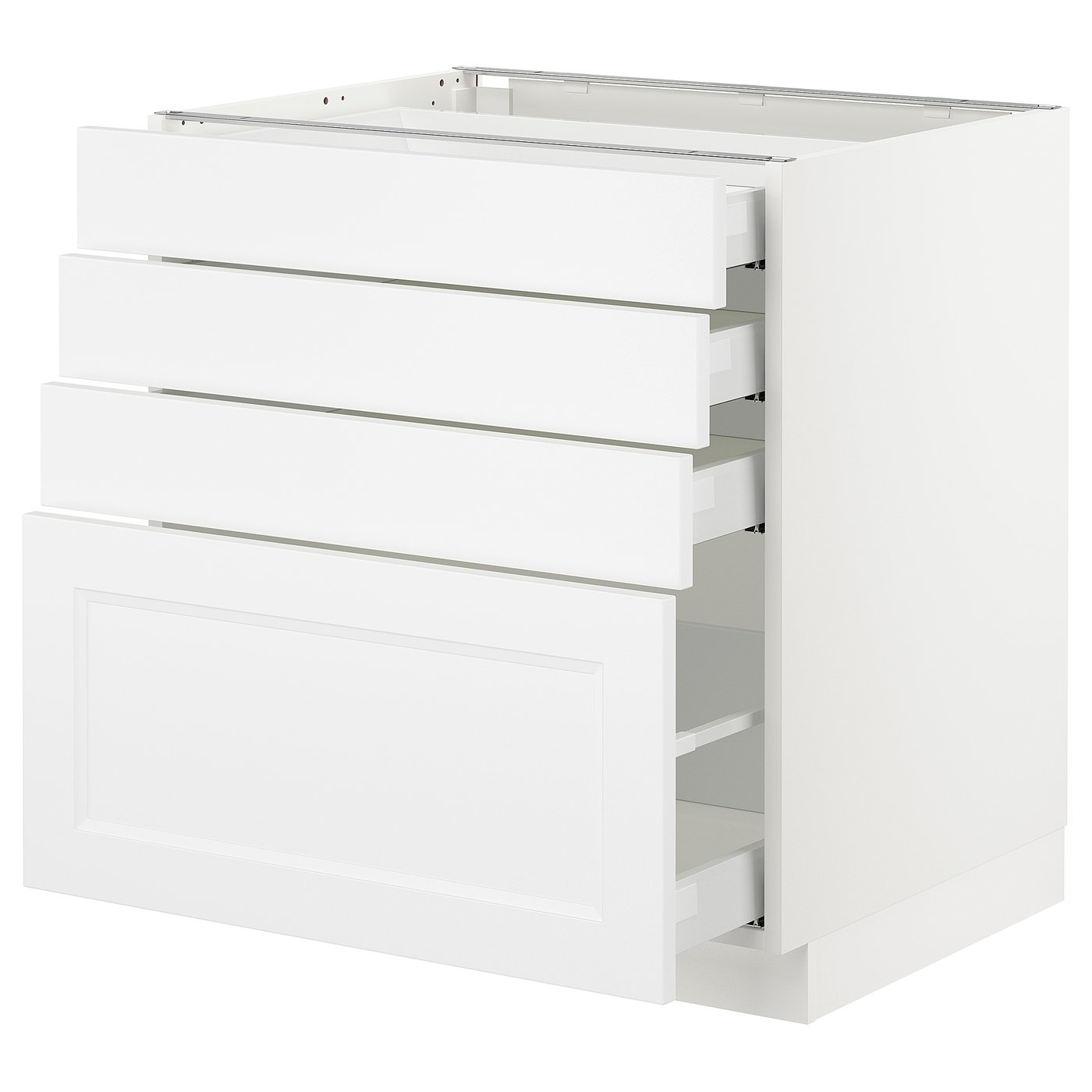 IKEA キャビネット SEKTION base cabinet with 4 drawers, white Maximera/Axstad matt