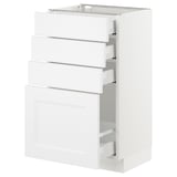 SEKTION Base cabinet with 4 drawers, white Maximera/Axstad matt white, 18x15x30 "