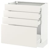 SEKTION Base cabinet with 4 drawers, white Maximera/Veddinge white, 30x15x30 "