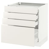 SEKTION Base cabinet with 4 drawers, white Maximera/Veddinge white, 30x24x30 "