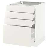 SEKTION Base cabinet with 4 drawers, white Maximera/Veddinge white, 24x24x30 "