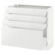 SEKTION kitchen in white with glossy finish multiple drawers and sleek design.