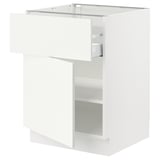 SEKTION Base cabinet with drawer/door, white/Vallstena white, 24x24x30 "