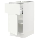 SEKTION Base cabinet with drawer/door, white/Vallstena white, 18x24x30 "