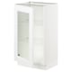 SEKTION Base cabinet with glass door, white/Axstad matt white, 18x15x30 "