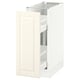 SEKTION Base cabinet with pull-out storage, white/Bodbyn off-white, 12x24x30 "