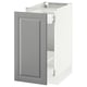 SEKTION Base cabinet with pull-out storage, white Maximera/Bodbyn gray, 15x24x30 "