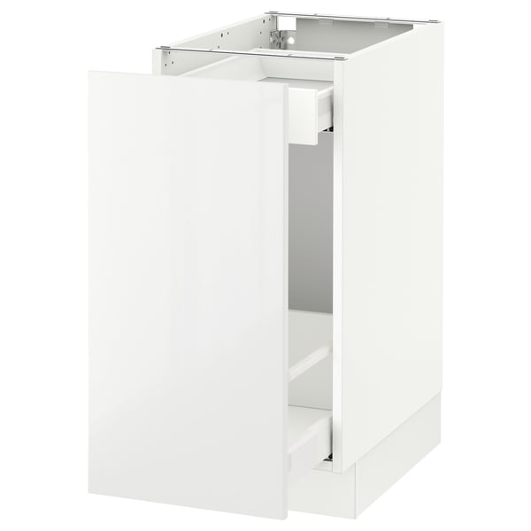 SEKTION Base cabinet with pull-out storage, white Maximera/Ringhult white, 15x24x30 "