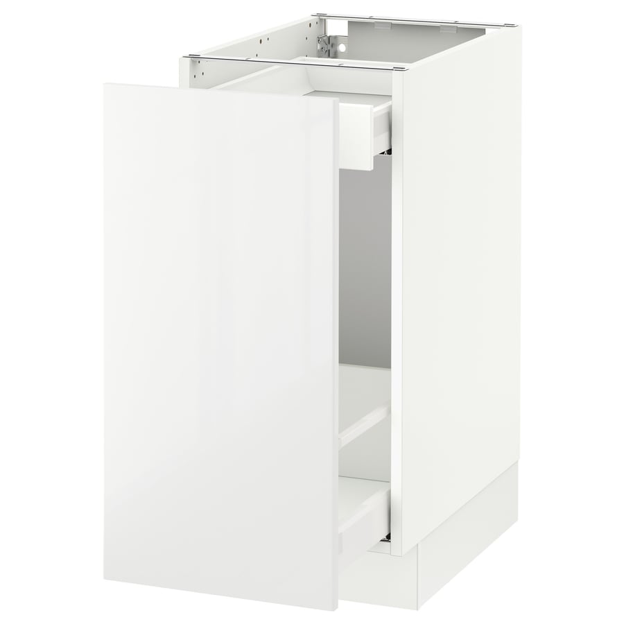 SEKTION base with pullout storage, white Maximera/Ringhult