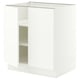 SEKTION Base cabinet with shelves/2 doors, white/Aspudden matt white, 30x24x30 "