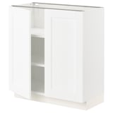 SEKTION Base cabinet with shelves/2 doors, white Enköping/white wood effect, 30x15x30 "