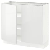 SEKTION Base cabinet with shelves/2 doors, white/Ringhult white, 36x15x30 "