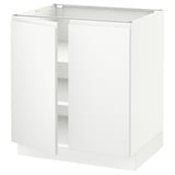 SEKTION Base cabinet with shelves/2 doors, white/Voxtorp matt white, 30x24x30 "