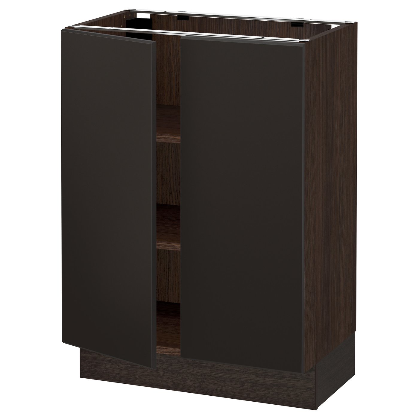 SEKTION Base cabinet with shelves/2 doors - brown, Anthracite . Shop