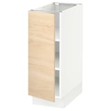 SEKTION Base cabinet with shelves, white/Askersund light ash effect, 12x24x30 "
