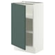 SEKTION Base cabinet with shelves, white/Aspudden dark gray-green, 18x15x30 "