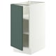 SEKTION Base cabinet with shelves, white/Aspudden dark gray-green, 15x24x30 "
