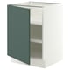 SEKTION Base cabinet with shelves, white/Aspudden dark gray-green, 24x24x30 "
