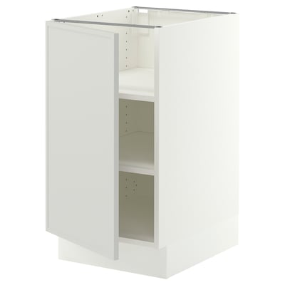 SEKTION Base cabinet with shelves, white/Aspudden light gray, 18x24x30 "