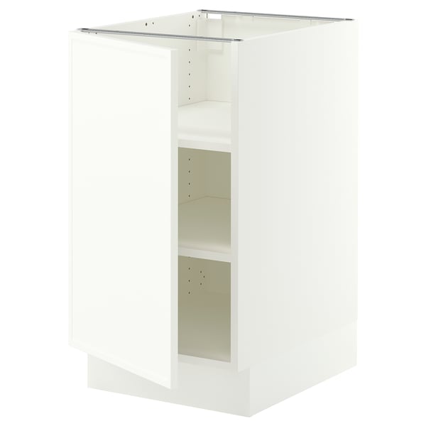 SEKTION Base cabinet with shelves, white/Aspudden matt white, 18x24x30 "