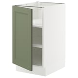 SEKTION Base cabinet with shelves, white/Axstad gray-green, 18x24x30 "