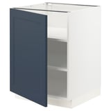SEKTION Base cabinet with shelves, white Axstad/matte blue, 24x24x30 "